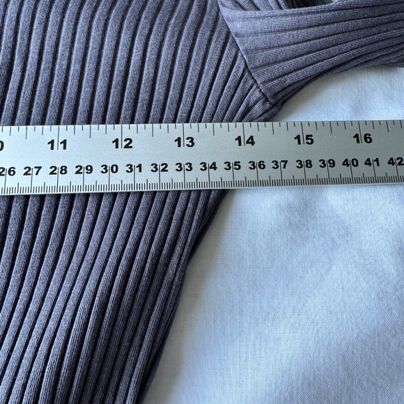 Divided H&M Long Sleeve Ribbed Bodycon Maxi Dress Gray Small - Stretch Evening - Picture 8 of 11